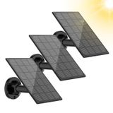 Güneş Paneli Dış Mekan Güneş Enerjili Kablosuz Kamera ile Uyumlu, Güvenlik Kamerası için Sürekli Güç Kaynağı, 5V 3,5W USB Bağlantı Noktası Su Geçirmez Güneş Paneli 3 m Şarj Kablosu (3 Paket)