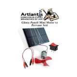 Gunes Paneli Mini Motor Ve Pervane Seti 1 Paket Gunes Paneli Solar Panel Deney Seti Anahtar Krokodil Kablo