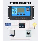 Güneş Paneli Şarj Kontrol Cihazı Regülatörü 20A 12V 24V Lcd Ekran Çift Usb Çıkışlı Pwm Akü Şarj Regülatörü Solar Panel Kontrol Ünitesi