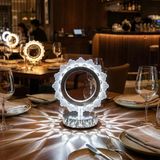 Güneş Şeklinde Kristal Led Masa Lambası – Dokunmatik, 3 Renk Işık Modlu, Şarjlı Mini Dekoratif Gece Lambası (5690)