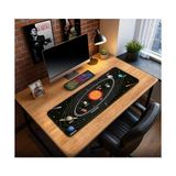 Güneş Sistemi ve Gezegenler Oyun Gaming Klavye Mouse Pad Masa Matı 70X30CM Kaymaz Kauçuk Taban Dikişli Kenar - Option-1 - 0002 - Beyaz