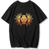 Güneş Tutulması Güneş ve Ay Tişört MOD24 - Siyah - XL
