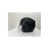 Güneş Vizörlü Açık Kask - Mat Siyah