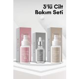 Güneş Yüz Kremi 50 spf Cilt Beyazlatıcı Krem Kolajen Serum Cilt Bakım Seti