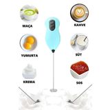 GUNES ZUCCACIYE Pratik Pilli Mini Mikser Kahve Ve Süt Köpürtücüsü Yumurta Çırpıcısı