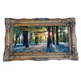 Güneşin Dokunuşu Adlı İran Tebriz Halı Tablo 123x75cm - Duvar Halı Kilim Tablo