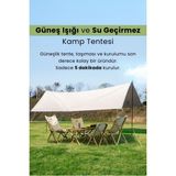 Güneşlik Tente Plaj, Kamp Dayanıklı Oxford Kumaş Su Geçirmez Gölgelik 600X300 cm
