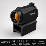Gunex 1X20MM Kompakt Reddot Sight (5601) - 1 x 20 mm