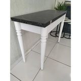 Güney Ahşap Mobilya 110 x 45 Cm Katlanır Mutfak Masası - Mermer - Siyah