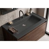Güney Ankastre Aura 65 cm Antrasit Granit Banyo Lavabosu