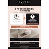 Güney Ankastre Realstone P011 Assos 86 Xl 86 × 43,5 cm Kapuçino Granit Evye + Güçlendirilmiş Tek Giderli Sifon ve Montaj Seti - Mat Kapuçino