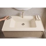 Güney Ankastre Zenit 65 cm Krem Granit Banyo Lavabosu