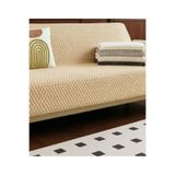 Güney Tavşan Tüylü Koltuk Örtüsü 170x215 Yumuşak Peluş Lüx Kaymaz Taban Kanepe Örtüsü BEJ