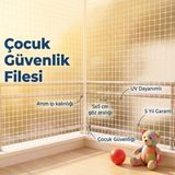Güneybey File Çocuk Balkon Filesi | 2 x 2 Metre | Beyaz | 4 mm Ip, 5x5 cm Göz Açıklığı - 2x2 M