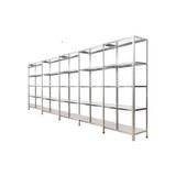 Güneyraf 5 Katlı 5li Bitişik Galvaniz Çelik Raf Arşiv Depo Kiler Rafı 43X60X200