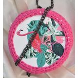 Güney's flamingo Desenli Zincir Askılı Çanta