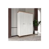 GuneyStore Bohem 4 Kapaklı Komple MDF Gardırop