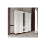 GuneyStore Bohem 5 Kapaklı Aynalı Gardırop