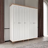 GuneyStore Bohem 5 Kapaklı Komple MDF Gardırop