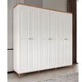 GuneyStore Bohem 6 Kapaklı Komple Mdf Atlantik Çam Beyaz Gardırop
