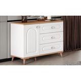 Guneystore Bohem Komple Mdf Atlantik Çam - Beyaz Şifonyer
