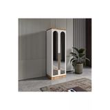 GuneyStore Flora 2 Kapaklı Aynalı Komple MDF Gardırop