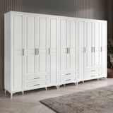 GuneyStore Gözde 10 Kapaklı Komple Mdf Beyaz Gardırop