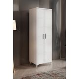 GuneyStore Milano 2 Kapaklı Beyaz Gardırop