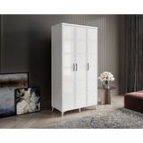 GuneyStore Milano 3 Kapaklı Beyaz Gardırop