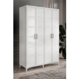 GuneyStore Milano 4 Kapaklı Komple MDF Beyaz Gardırop