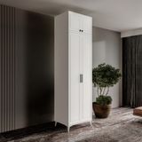 GuneyStore Milas 2 Kapaklı Komple MDF Ayaklı Yüklüklü Gardırop