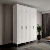 GuneyStore Milas 5 Kapaklı Komple MDF Ayaklı Yüklüklü Gardırop