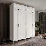 GuneyStore Milas 6 Kapaklı Komple MDF Ayaklı Yüklüklü Gardırop