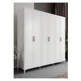 GuneyStore Milas 6 Kapaklı Komple MDF Beyaz Gardırop