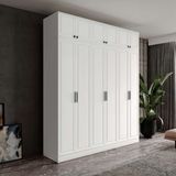 GuneyStore Milas 6 Kapaklı Komple MDF Yüklüklü Gardırop