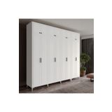 GuneyStore Milas 8 Kapaklı Komple MDF Ayaklı Yüklüklü Gardırop