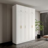 GuneyStore Milas Gold 5 Kapaklı Komple MDF Yüklüklü Gardırop