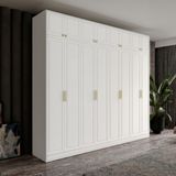 GuneyStore Milas Gold 8 Kapaklı Komple MDF Yüklüklü Gardırop