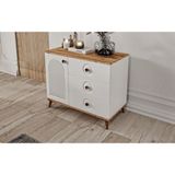 Guneystore Nevada Komple Mdf Atlantik Çam - Beyaz Şifonyer