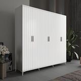 GuneyStore Odesa 6 Kapaklı Komple MDF Beyaz Gardırop