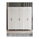 GuneyStore Oslo 6 Kapaklı Komple MDF Beyaz Gardırop