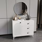 Guneystore Oslo Komple Mdf Beyaz Aynalı Şifonyer
