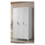 GuneyStore Paris 3 Kapaklı Komple Mdf Beyaz Gardırop