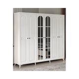 GuneyStore Roma 6 Kapaklı Aynalı Komple Mdf Beyaz Gardırop
