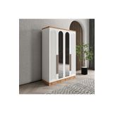 GuneyStore Rosa 4 Kapaklı Aynalı Komple MDF Gardırop