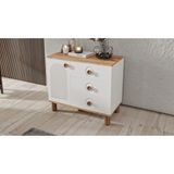 Guneystore Rosa Komple Mdf Atlantik Çam - Beyaz Şifonyer -