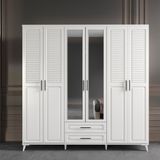 GuneyStore Sanat Aynalı 6 Kapaklı Komple Mdf Gardırop
