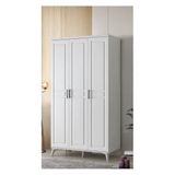 GuneyStore Sport 3 Kapaklı Komple Mdf Beyaz Gardırop