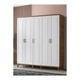 GuneyStore Sport 5 Kapaklı Atlantik Çam Beyaz Gardırop