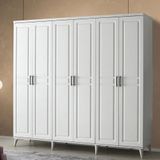 GuneyStore Sport Beyaz 6 Kapaklı Komple Mdf Gardırop